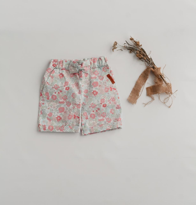 Short Flores Rosa